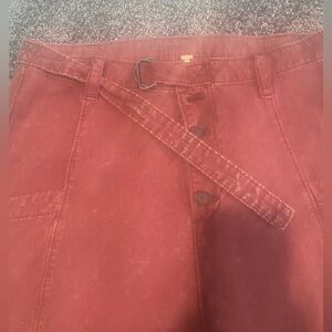 Free People Low slung barrel button-front Pants